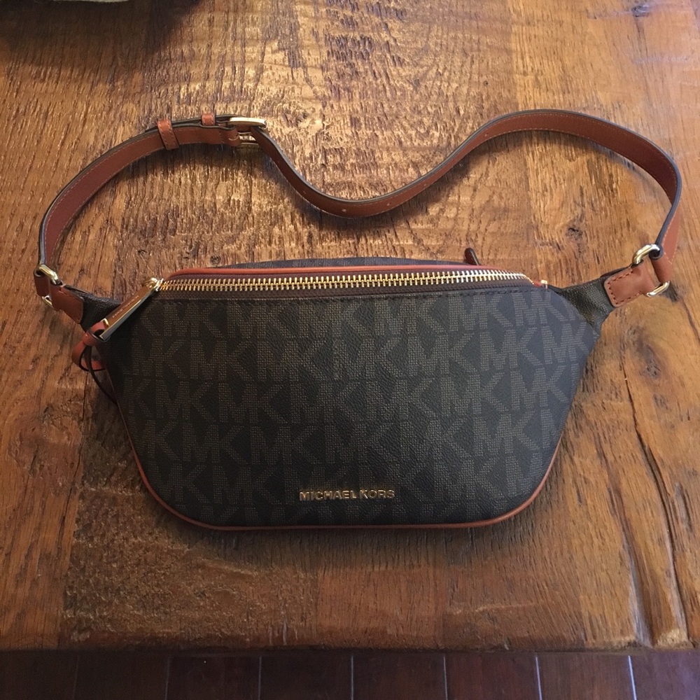 Michael Kors Rhea Zip Signature Belt Bag